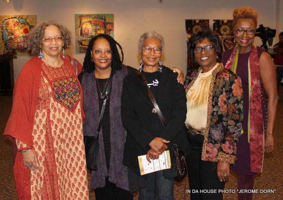 Photo (l-r) Beverly Guy-Sheftall, President, Spelman College; Valerie Boyd, author; Alice Walker, IAC Dean Jacqueline J. Royster; and Kathleen Bertrand, Executive Director, BronzeLens Film Festival